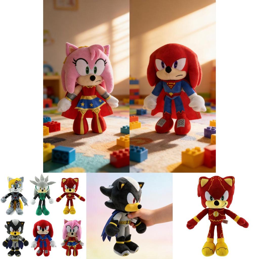 Sonic Super League Stuffed Animal With Short Plush For Playroom Decor And Gifts
