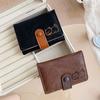 Portable Short Leather Purse PU Leather Three Fold Wallet Lovely Cat Printed Wallet  Women