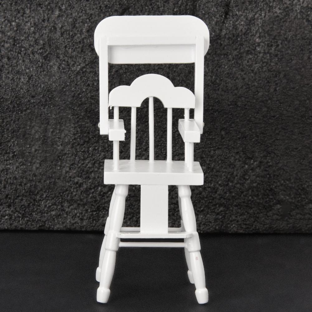 Miniatyr spisestue høy stol modell møbler for 1/12 dukkehus tilbehør