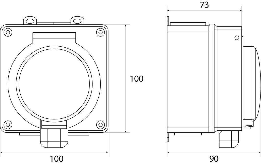 Gniazdo Hermetyczne Natynkowe Aqua66 2P+Z Ghn Ip66