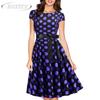 JPNTKY Moda Verão Primavera Manga Curta Gola Redonda Vestidos Casuais