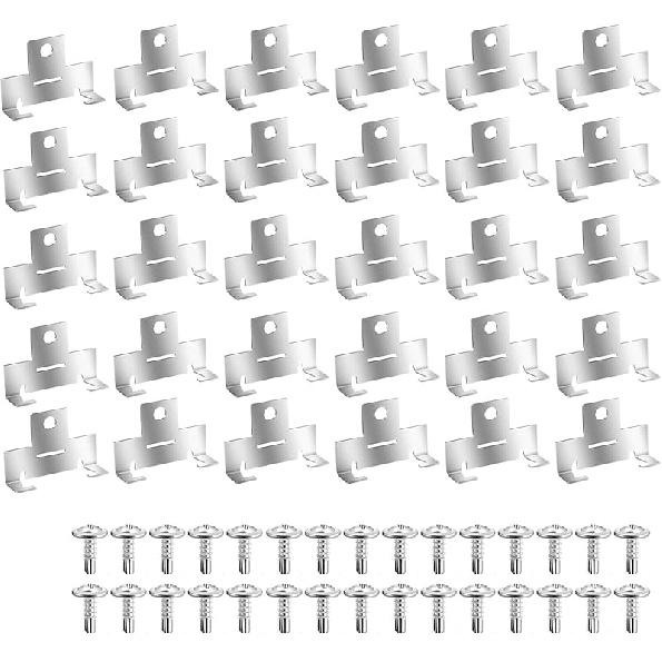 100Pcs Recessed Light Clips,304 Stainless Steel Retrofit Recessed Downlight Housing C Clips with Self Tapping Screws for 5 to 6 Inch Retrofit Cans