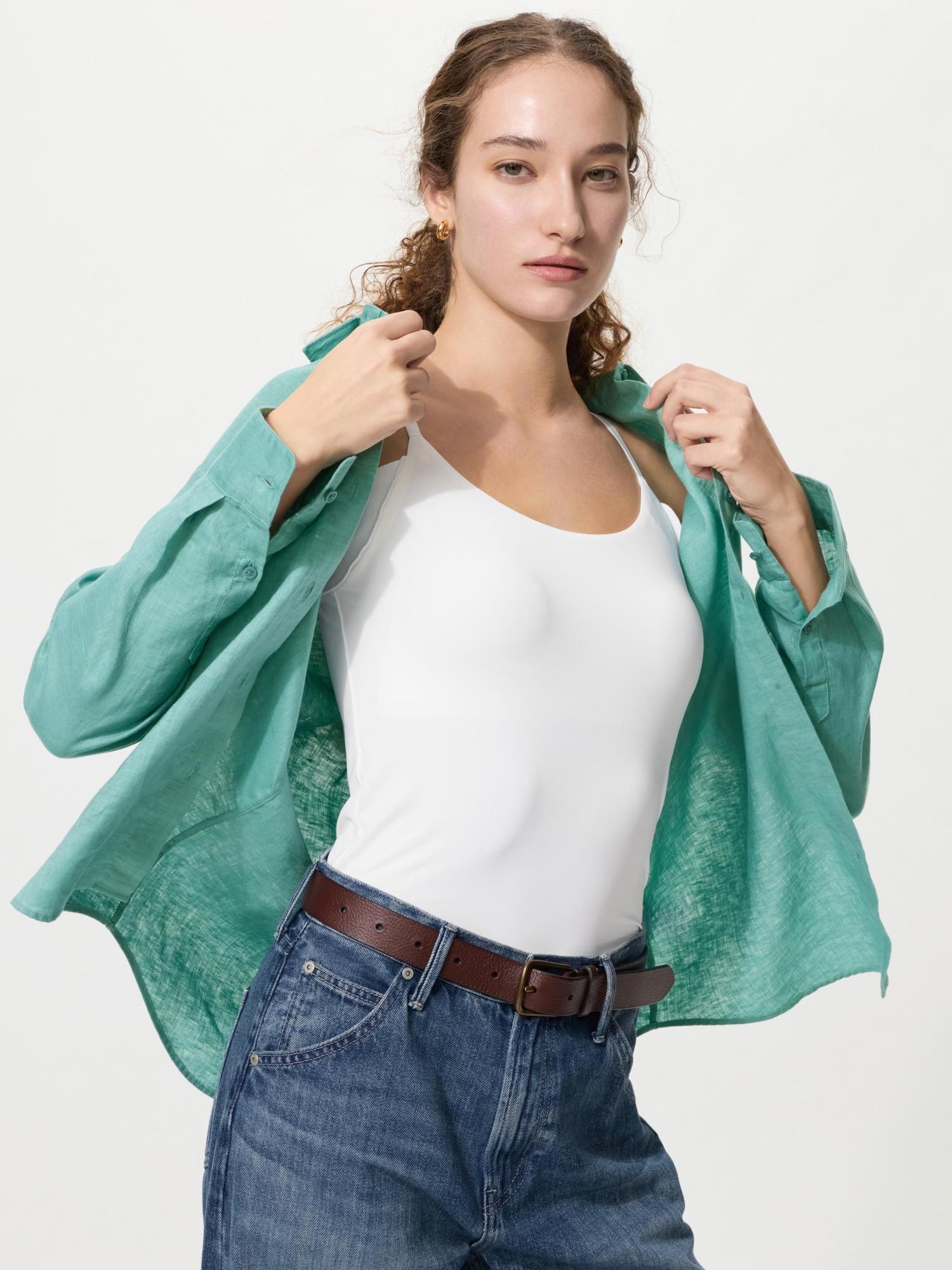 

Uniqlo Япония Air Rhythm Ацетибра Майка 00 WHITE/XS