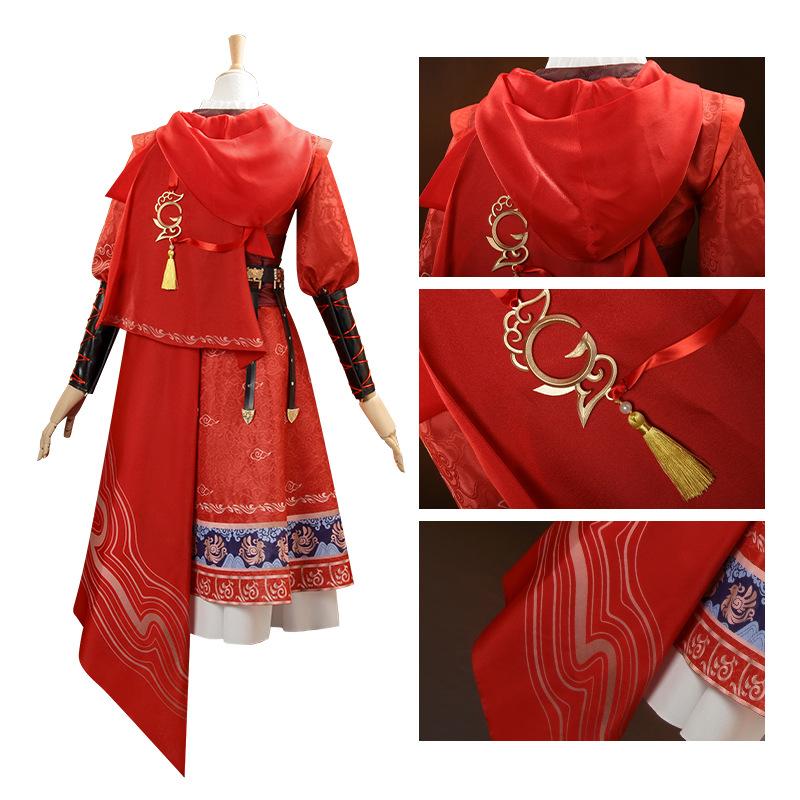 Identity V Champion Skin Entomologist Rare Tier Treading on Grass Zombie Game Cosplay Crimson Bridal Gown Halloween Gothic Costume