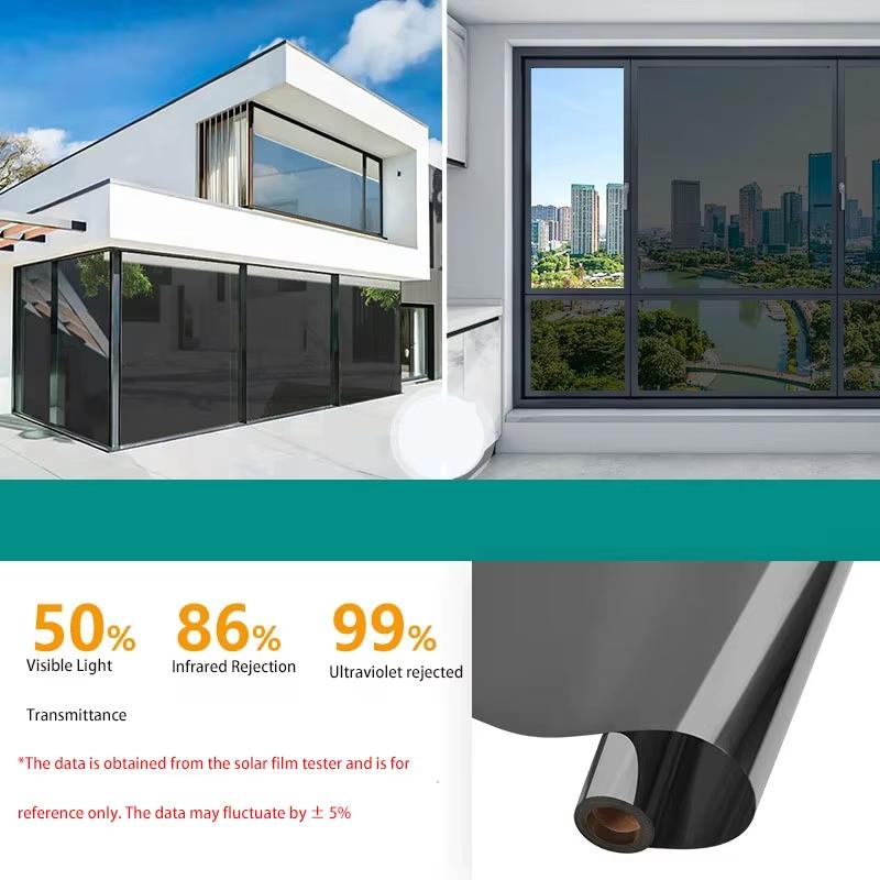 

Household insulated glass film window balcony privacy protection sunscreen one-way mirror window film sticker 40x100cm
