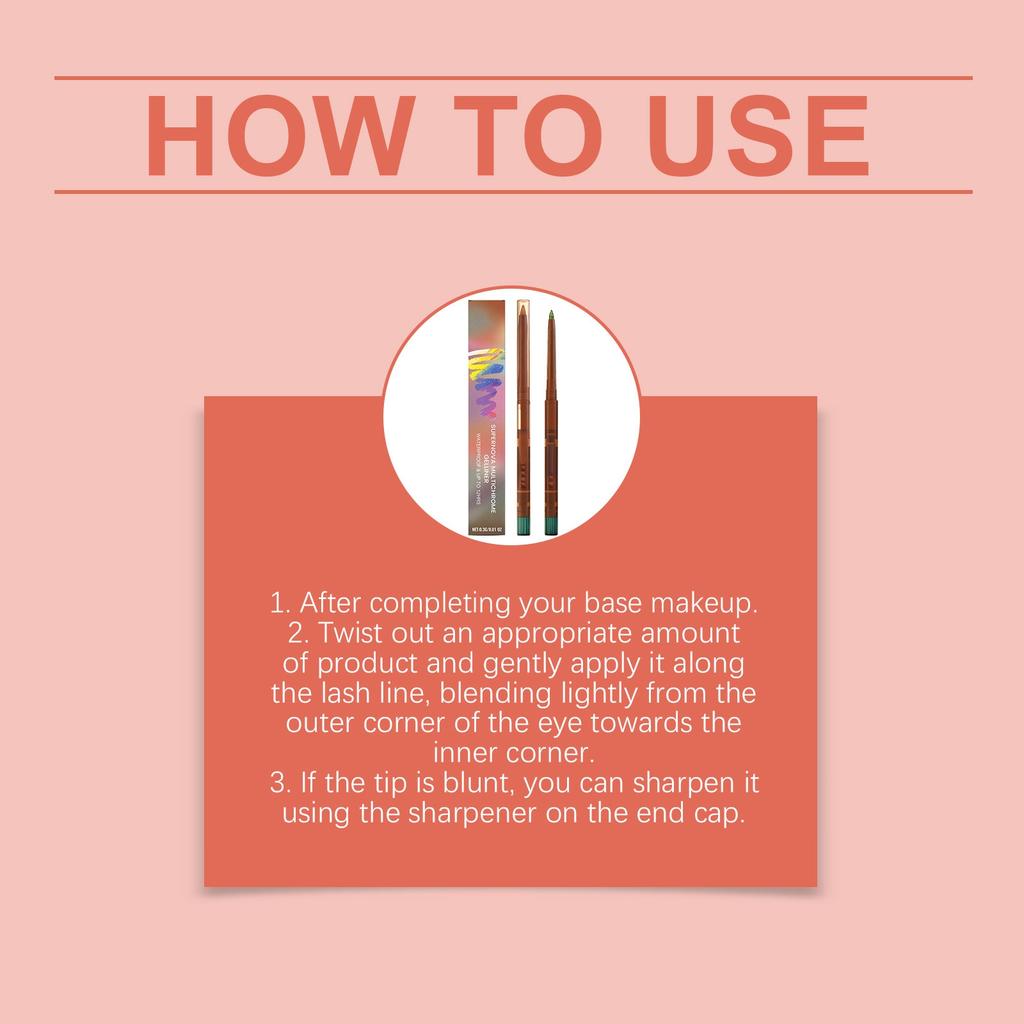 Barevné gelové pero na oční linky - Přirozený make-up, který nevybledne - Hladké a tekuté gelové pero.
