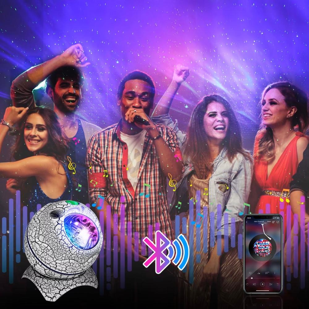 Star Projector Night Lamp Sky Projector Rotating Bluetooth Speaker Remote Control