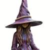 Witch Garden Statue Bird Feeder for Outdoors Resin Hanging Wild Bird Feeder for Outside Patio Backyard Birdwatching