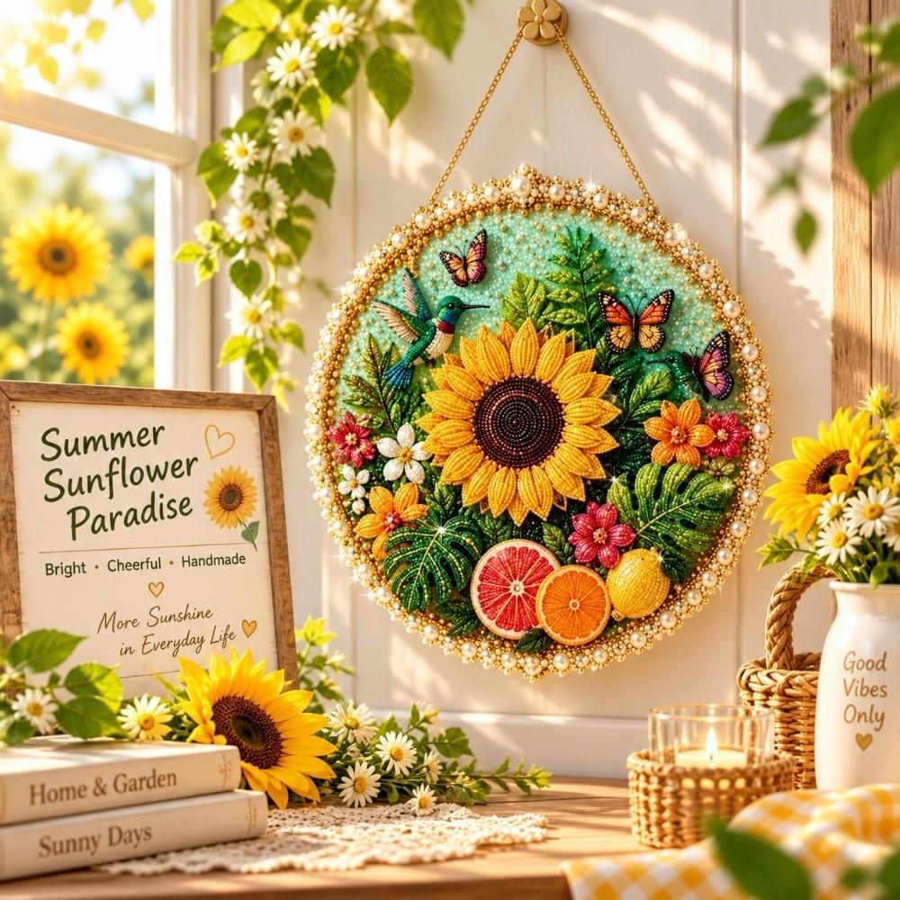 2D Flat DIY Pearl Painting Kit Pumpkin Christmas Hanging Decoration  Door Decoration