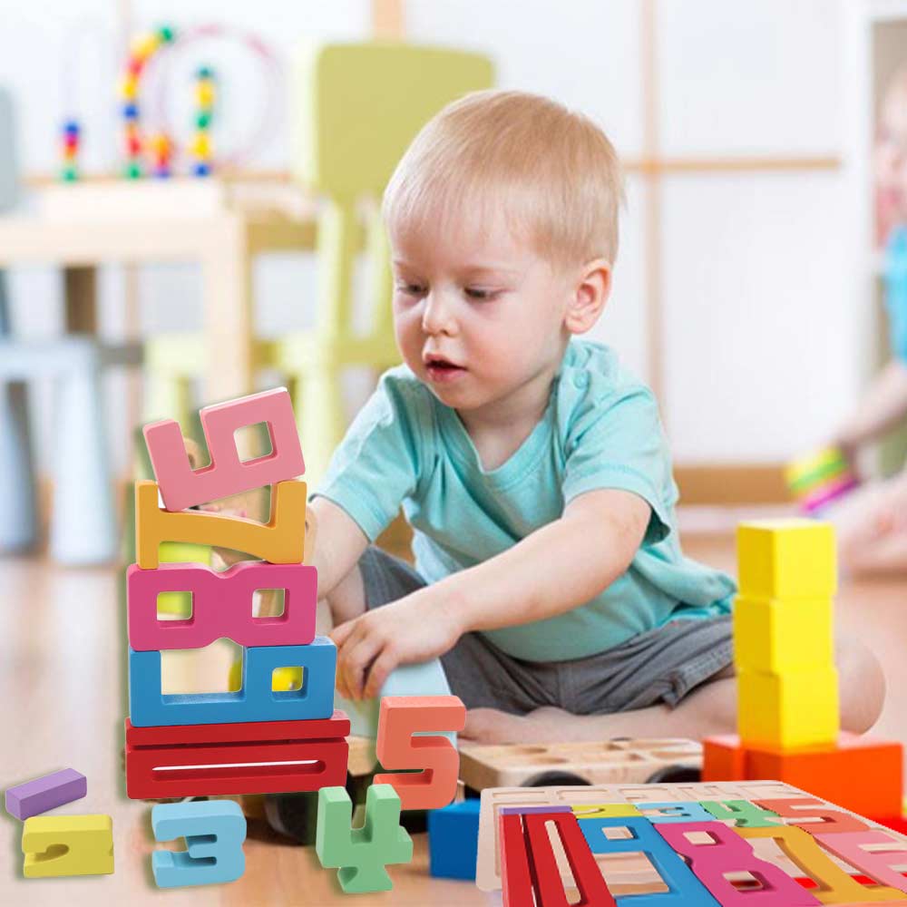 Educational Digital Building Blocks Large Particle Stacking Blocks 3D Digital Puzzle Kids Gift