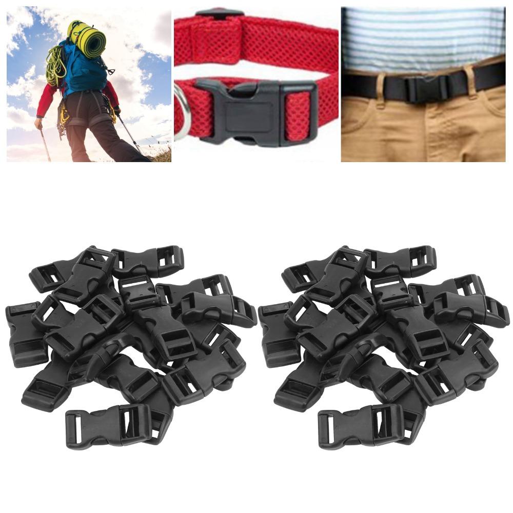 40 Pcs 17mm Side Release Buckles Plastic Flat Buckles Durable Adjustable Buckles  Bag Straps
