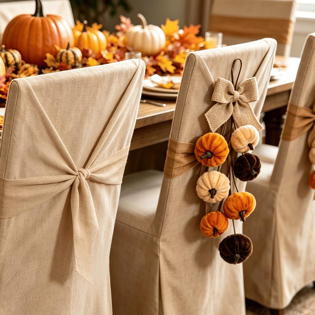Artificial Velvet Foam Fabric Pumpkin Wall Hanging with Hook, Autumn Home Farmhouse Harvest Thanksgiving Window and Door Decor