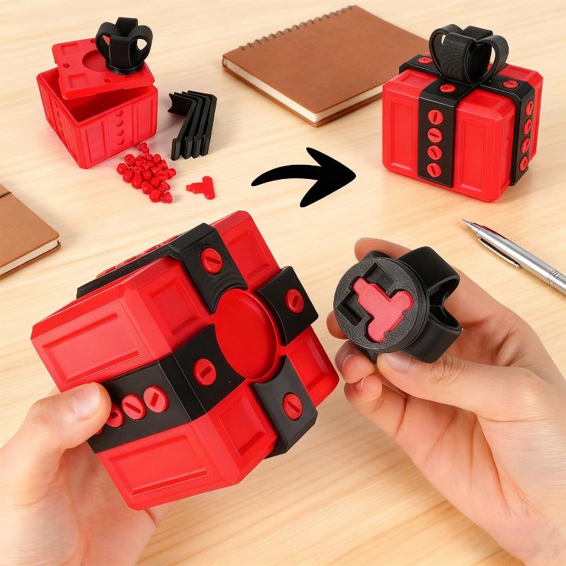 1 Juego de Dedo Medio Novedad Navideña Caja Sorpresa para Adultos Con Tornillos Impreso en 3D Divertido Regalo de Broma Regalo Molesto Para Amigos
