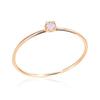 [Bnbgold] 14K/18K Rose-Cut Cubic Zirconia Birthstone 2mm October Pink Opal Ring Npr29787