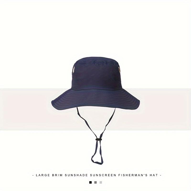 Wide Brim Bucket Hat For Men Women Uv Protection Sun Hat With Adjustable Chin Strap Breathable Mesh For Hiking Fishing Camping