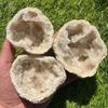 White Crystal Geode Stone - Home Decor & Science Teaching Gift