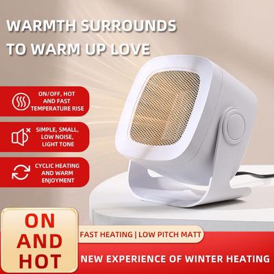 Fast Heating Ceramic Electric Heater 2 Gear Adjustable Small Space Heater Portable Fan Heater for Indoor Home Desk Use