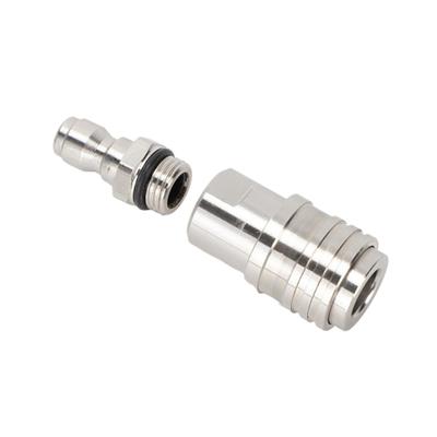 2Pcs Stainless Steel Self Locking Quick Connector Pressure Washer Hose Adapter Coupler Quick Connect Fittings Enduring