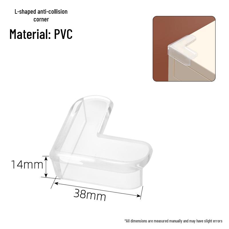 Kids' Protective Soft Silicone Table Corner Guards, Transparent Anti-Bump Cushion