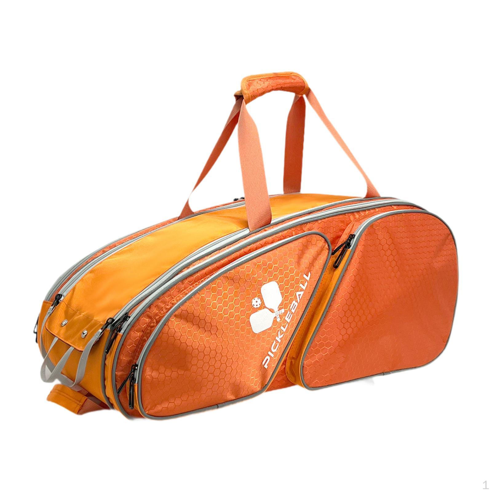 

Pickleball Bag Duffle для женщин и мужчин, теннисная ракетка, бадминтон, походы Orange