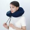 Inflatable Pillow U-Shaped Neck Support Full Filling Portable Nap Cushion Inflatable Headrest Cushion with Storage