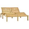 Day and Night - Day and Night Double Lounger In Green Impregnated Pine Wood