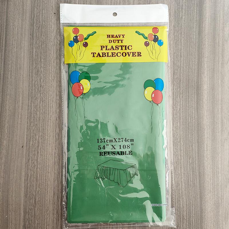 

Dark Green Disposable Plastic Tablecloth