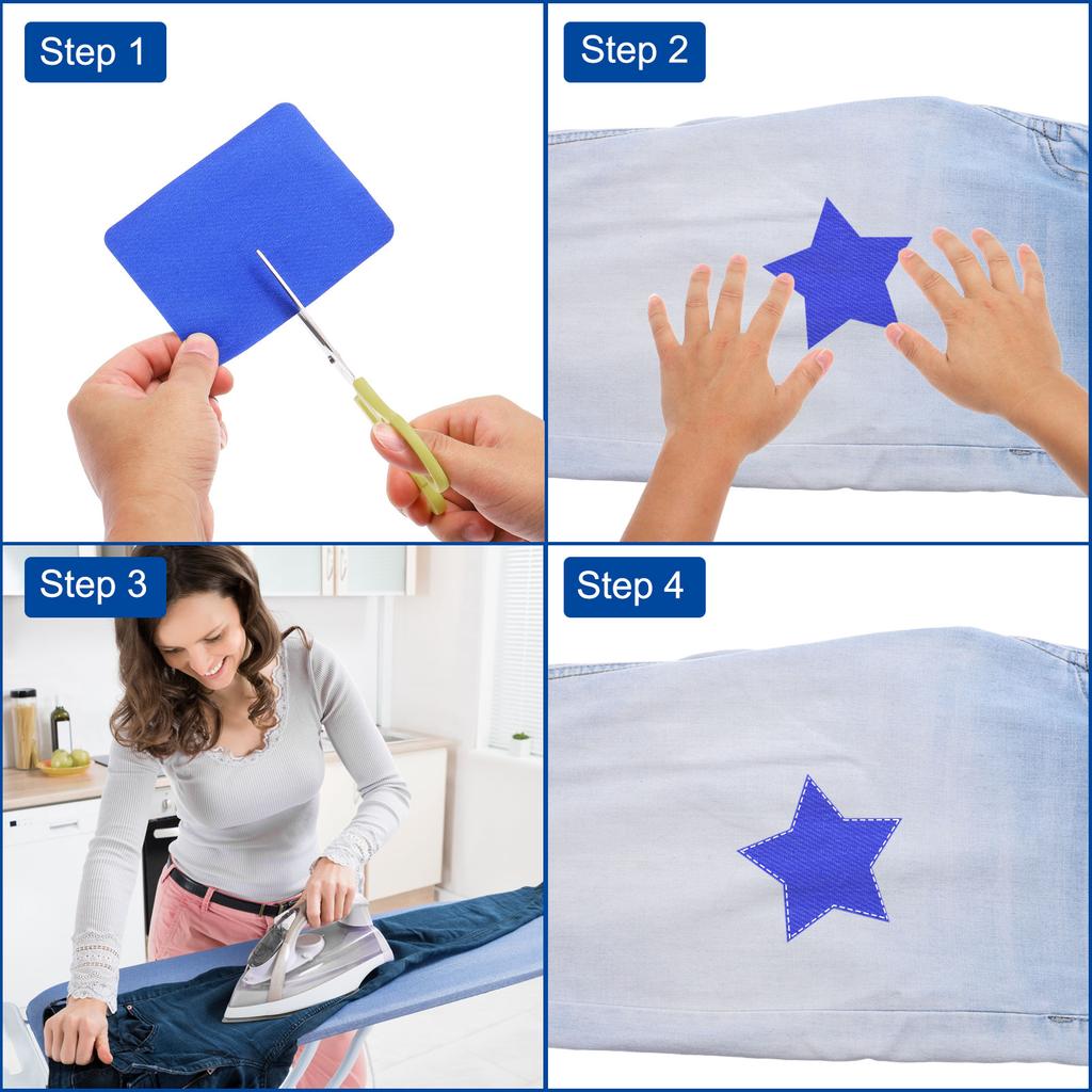 6Pcs Iron On Patches Fabric Repair Patches Iron-On Mending Fabric Lilac for Clothes Repair  Pants Bags Hole Repairing 4.9"x3.7"