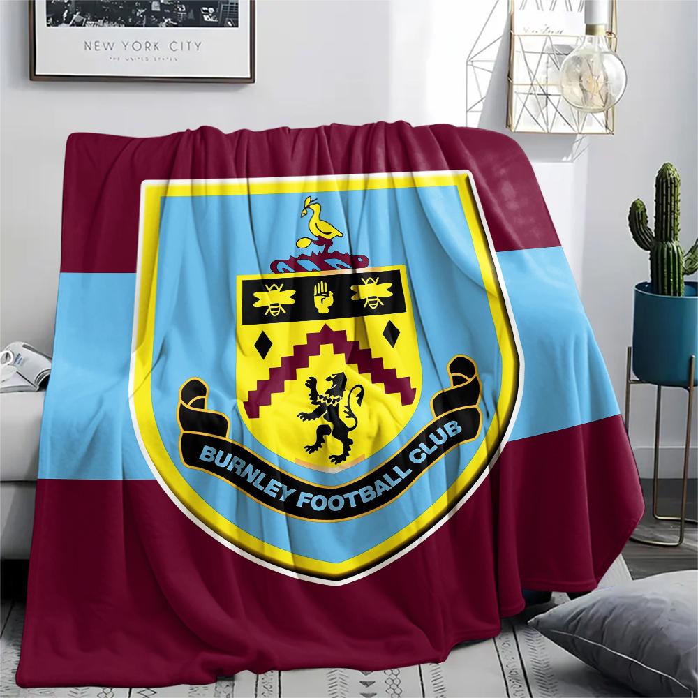 Burnley FC Logo,pattern Flannel Blanket, High Quality Comfortable for All Seasons, Home Decor, Warmth and Comfort, Perfect for Gifts.
