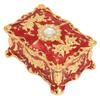 Metal Enamel Trinket Box Gold Red Treasure Chest Box Jewelry Boxes Jewelry Box  Home Dresser Decor
