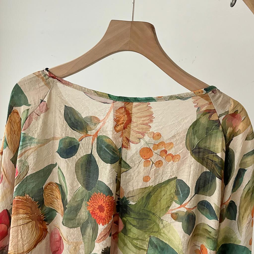Dimanaf 2025 New Summer Women Linen T-Shirt Short Sleeve Buttons Flower Basic Fashion O-Neck Tops Tees Loose Tees