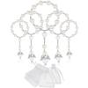 2025+ 20 Pcs Baptism Acrylic Rosary Beads Mini Rosaries Angel with Organza Bags for the First Communion Baptism Party Favors