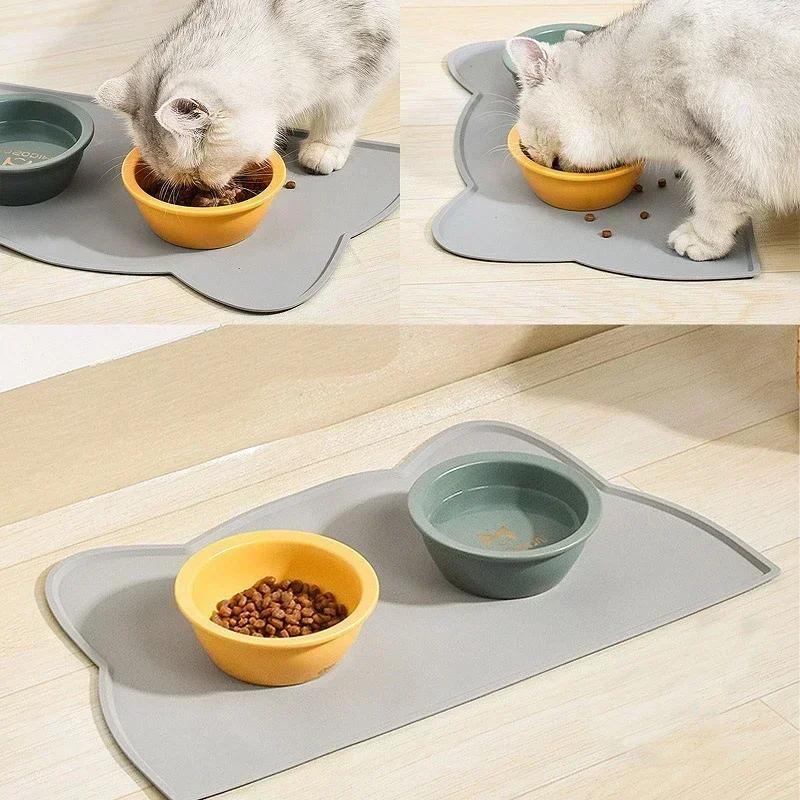 Food Dog Watering Feeding and Water Supplies Pet Home. Accessories Stuff Puppy Dogs Waterproof & Products Mat Non-slip For