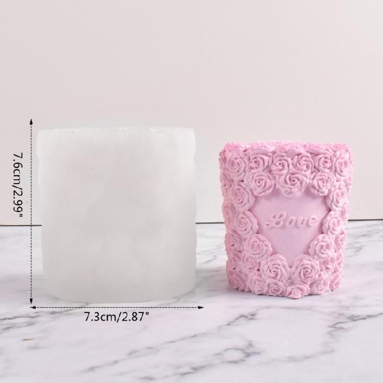 Valentine's Day Candle Silicone Mold for Handmade Chocolate Decoration Mould