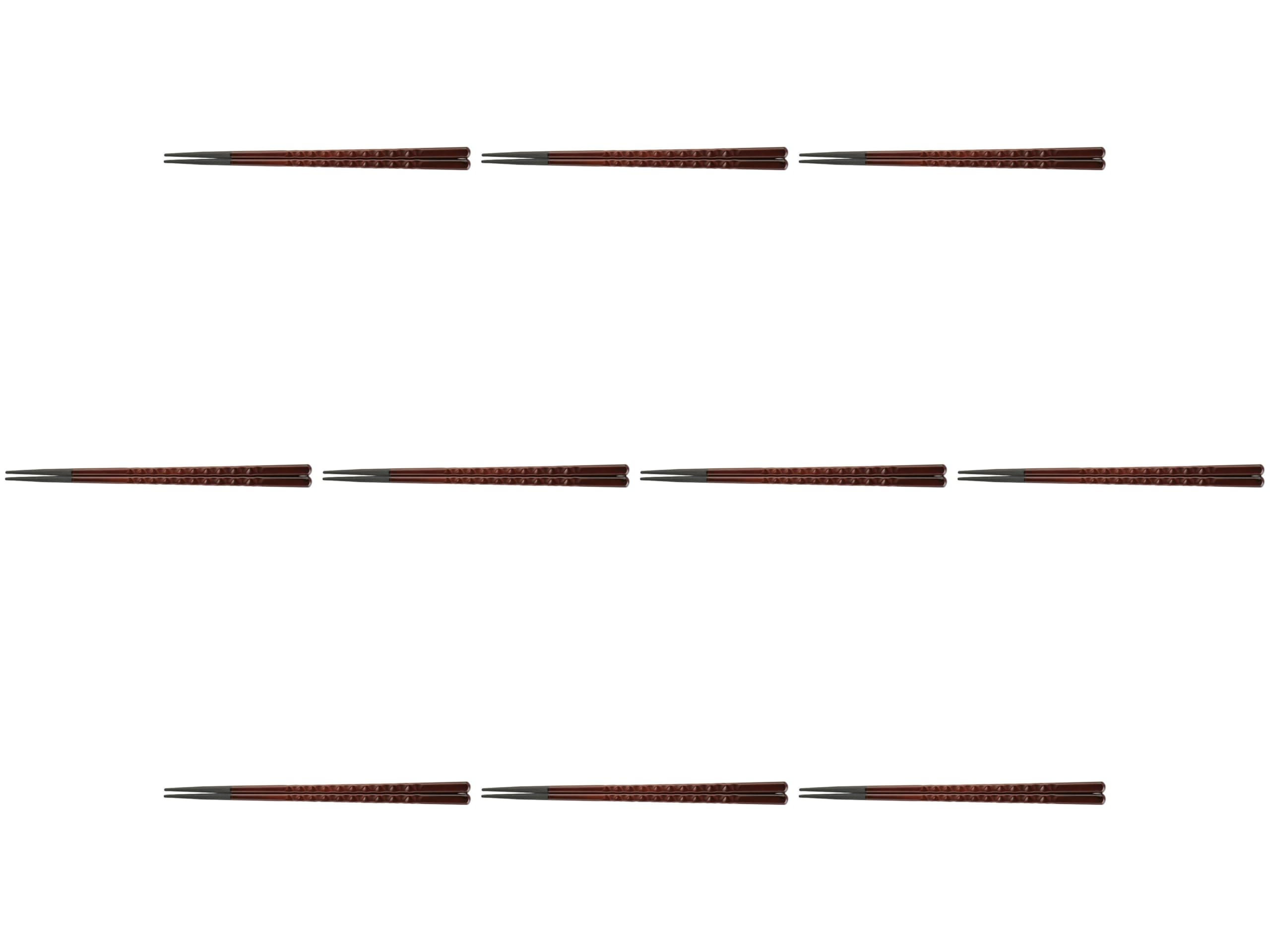 

Set of 10 Tortoise Shell Teak x x Wooden Chopsticks by Setomonohonpo Chopsticks, 24.0cm, (Two Coats) [24 0.9 0.9cm]