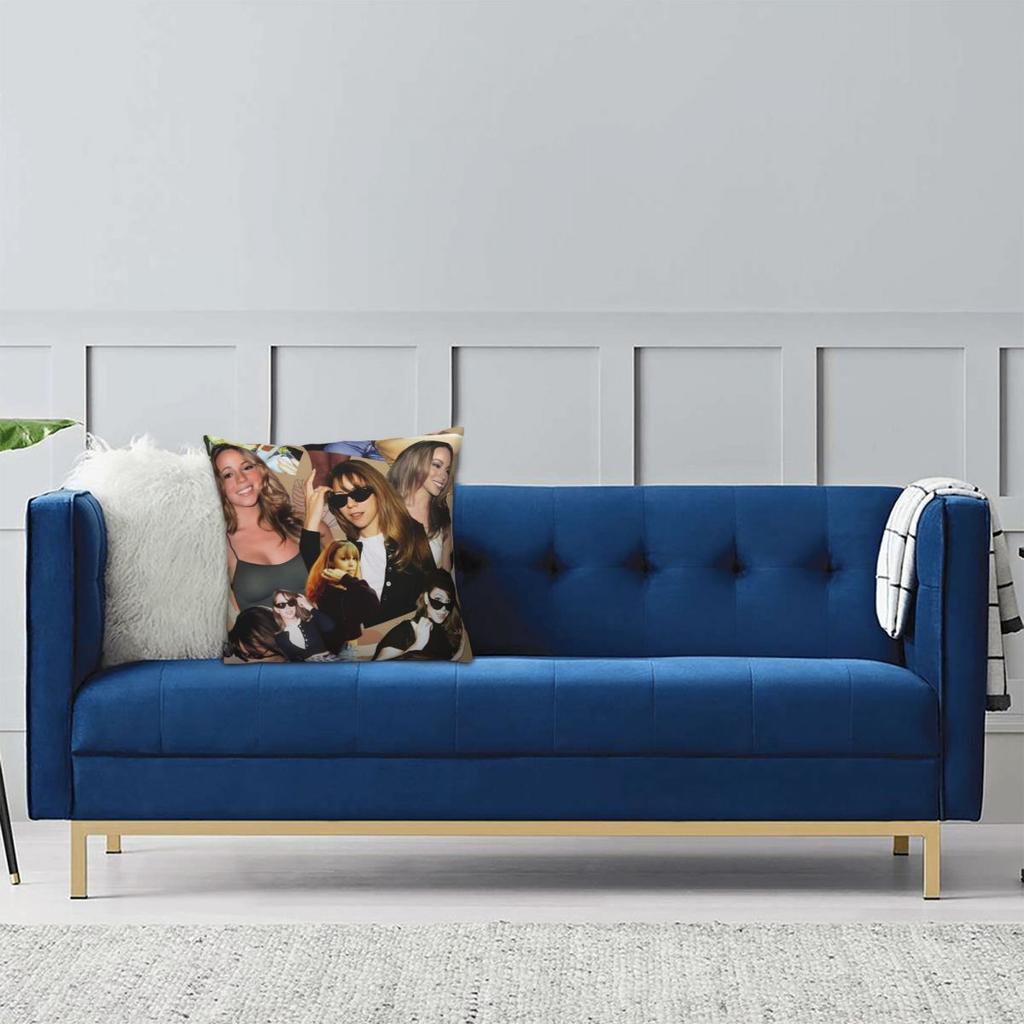 Mariah Carey American Singer Pillow Cover Morden Pillow Case Polyester Graphic Cushion Cover Pillowcases For Living Room Chair