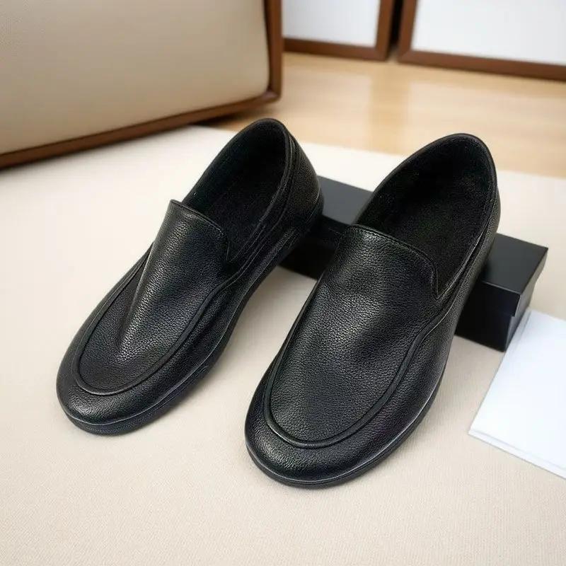 Fashion Lightweight Flat Man Casual Shoe Plain 2025 Trend Footwear Offer In Promotion Comfortable On Sale Fashion Leather Shoes for Men