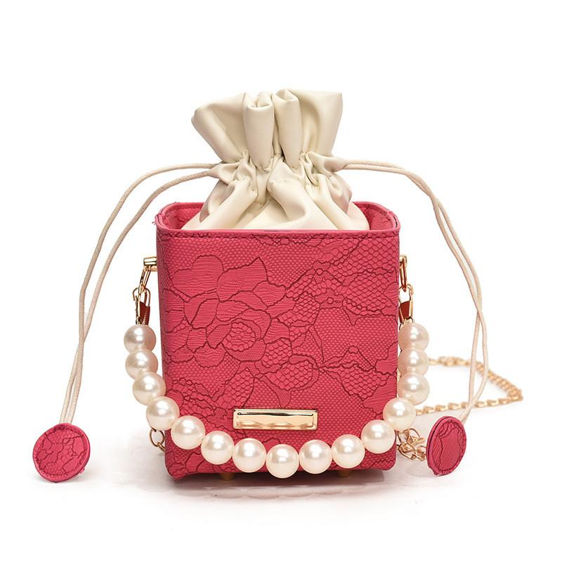 Fashionable Minimalist Pearl Handheld Bucket Bag For Women With Unique Chain Strap