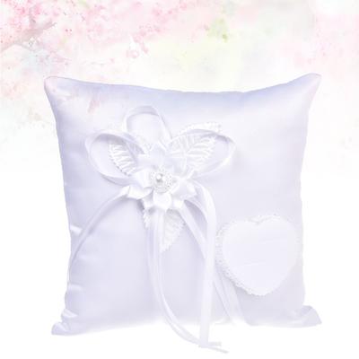 Wedding Ring Pillow Creative Bride Ring Pillow Wedding Supplies (White)