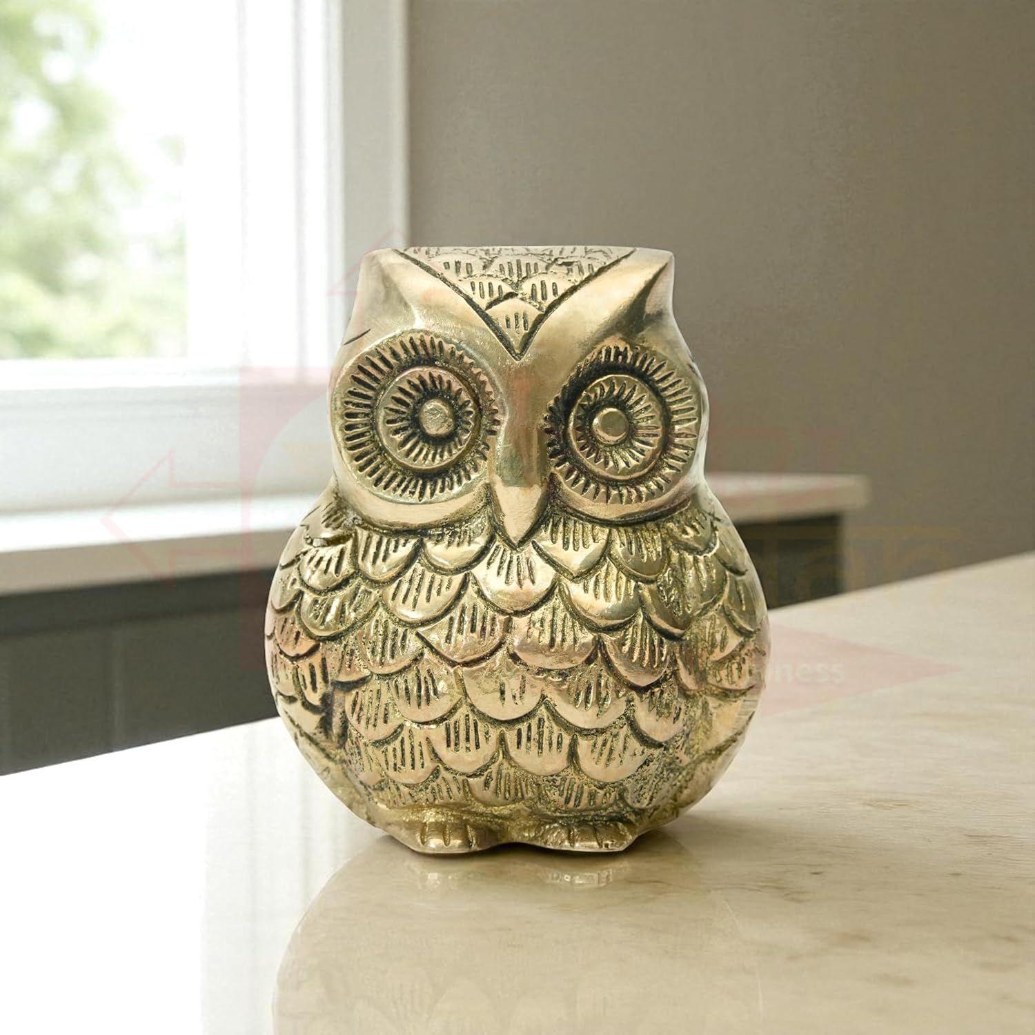 Brass Owl Statue |Zonal Placement-WestOwl Statue for Good Luck