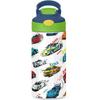 Boccsty Bright Race Car Truck Kids Water Bottle with Straw Lid Sport Cars ulated Stainless Steel Reble Tumbler for Boys Girls Toddlers 12 oz Green