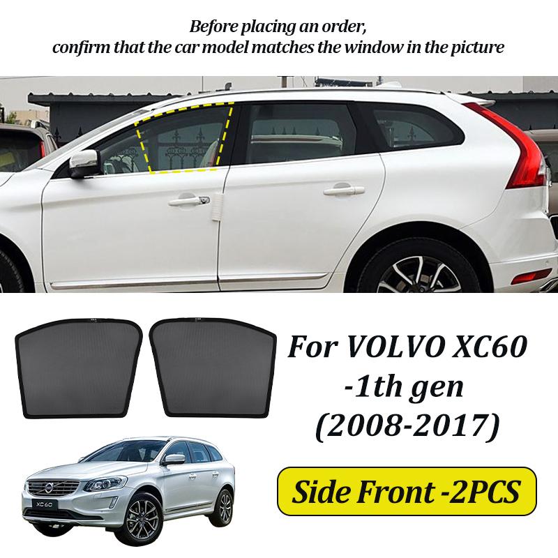 LINNUNU For VOLVO XC60 2008-2017-2025 Magenetic Car Sunshade Windshield Curtain Side  Window Sun Shade UV Protection accessories