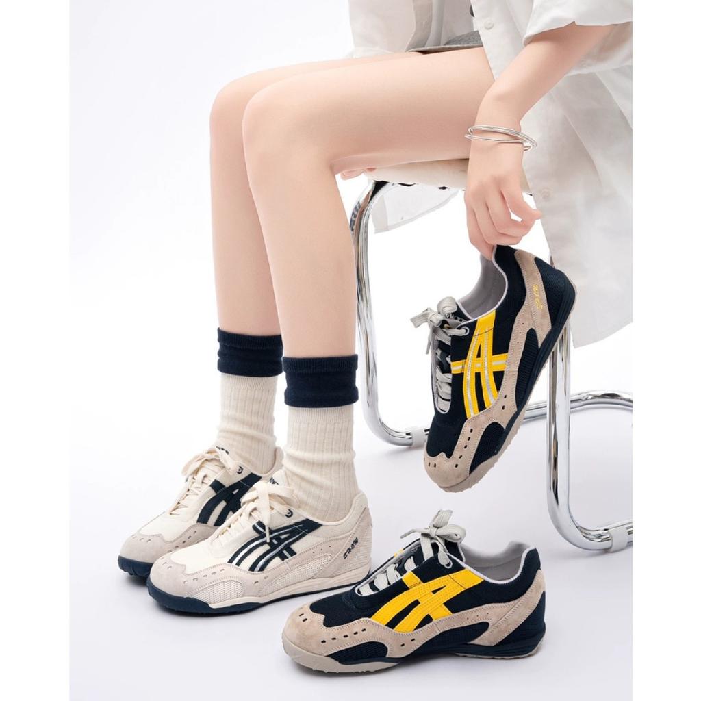 Cowhide Retro Mesh Breathable German Training Shoes Women's New Color Matching Platform Versatile Casual Sports Shoes Genuine Leather Forrest Gu