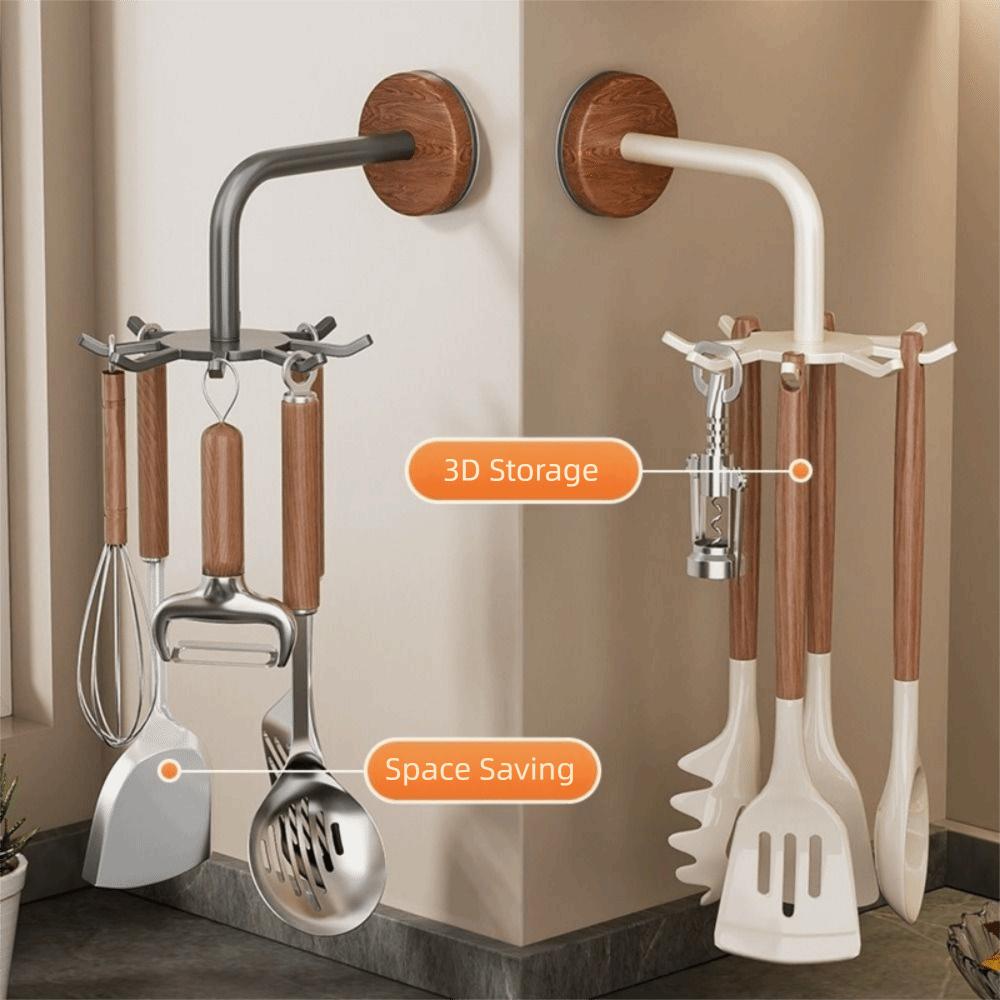 Wall Mounted Kitchen Storage Rack Anti Drop Shovel Storage Rack Spatula Spoon Holder  Balcony