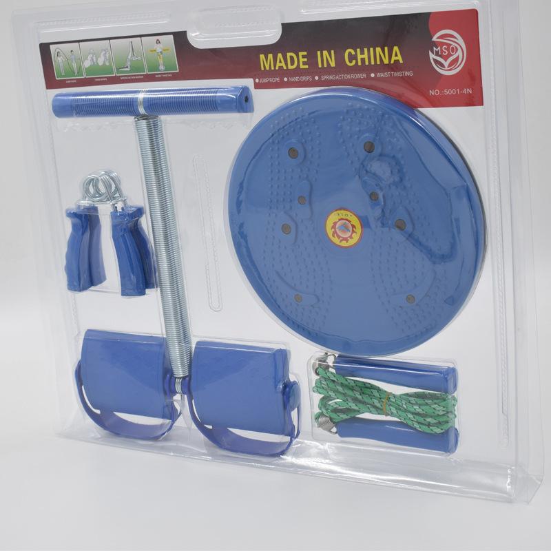 

Набор из 4 предметов: Диск для фитнеса, эспандер для ног, скакалка, эспандер для рук, набор домашнего фитнес-оборудования