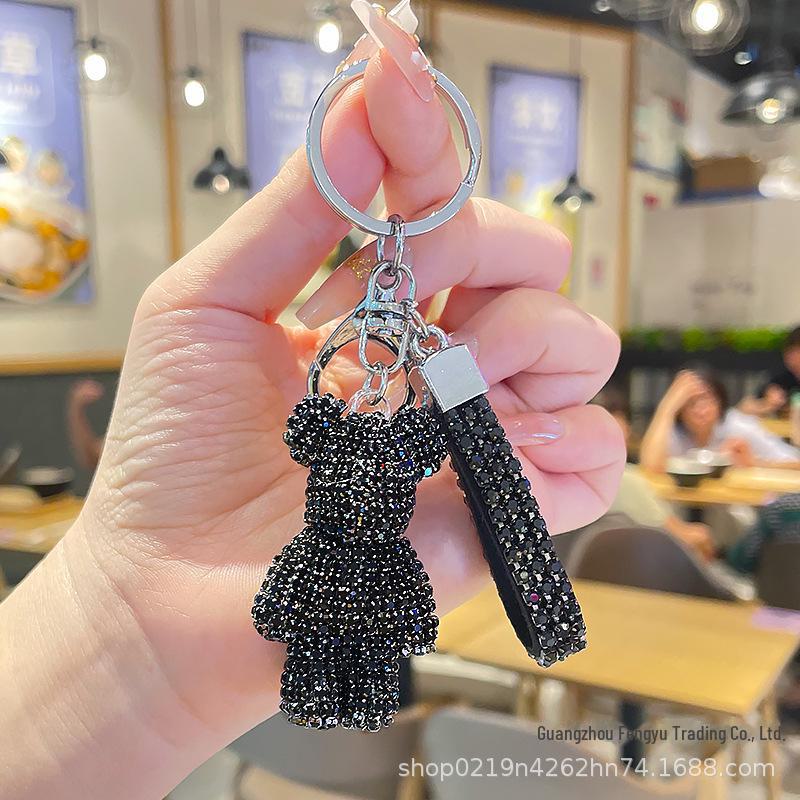 

Изысканный милый брелок в виде бриллиантового медведя для автомобиля и багажа