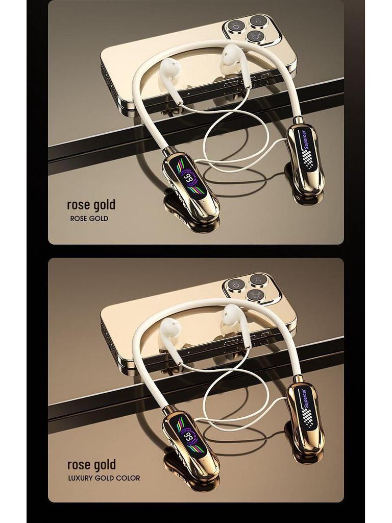 Wireless Neckband Bluetooth Headphones with Noise Reduction and Long Battery Life for Gaming and Sports