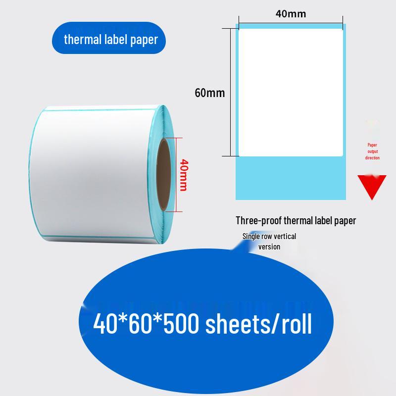 Durable Self-Adhesive Thermal Label Paper for Electronic Scales - Barcode Stickers (Sizes: 80x60, 50x40, 30)