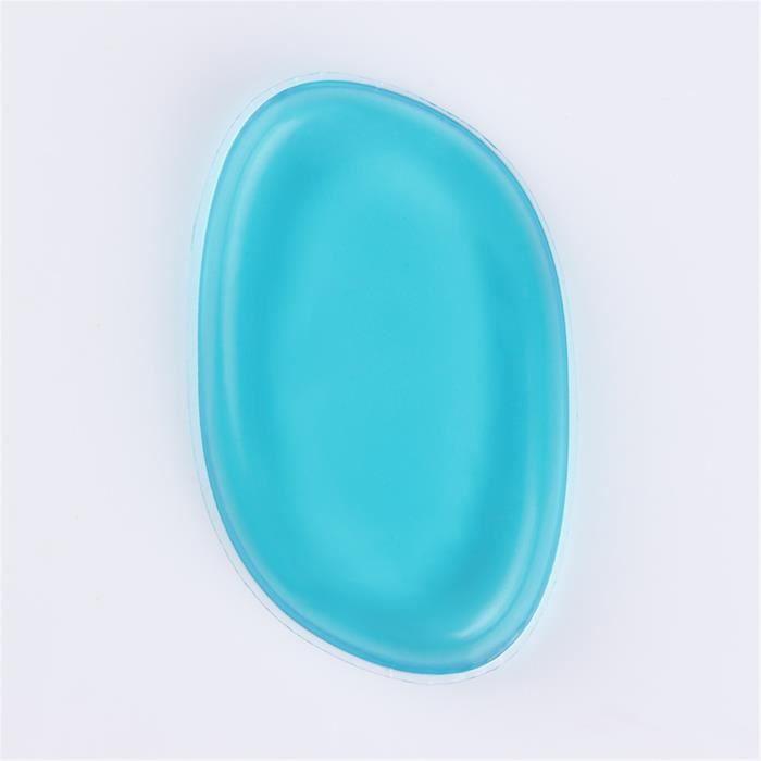 1PC Houppette &amp; Eponge en Gel Silicone en Rose-Bleu pour Cosmetique BB crème Outil de Maquillage-Couleur Aléatoire