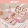 Fashionable Leather Jewelry Storage Box With Padded Sections For Travel And Gifting